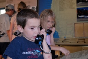 Megan and Paul learning about life in a light house
