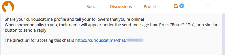 Curious Cat Anonymous Chat Link