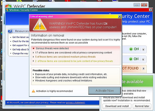 Install now. Malware Windows. Scareware Attack.