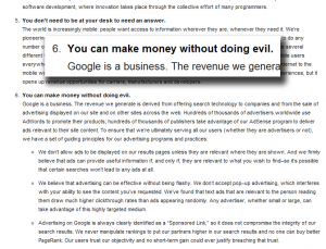 Google Do No Evil Policy