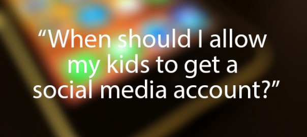 When should I allow my children to get a social media account?
