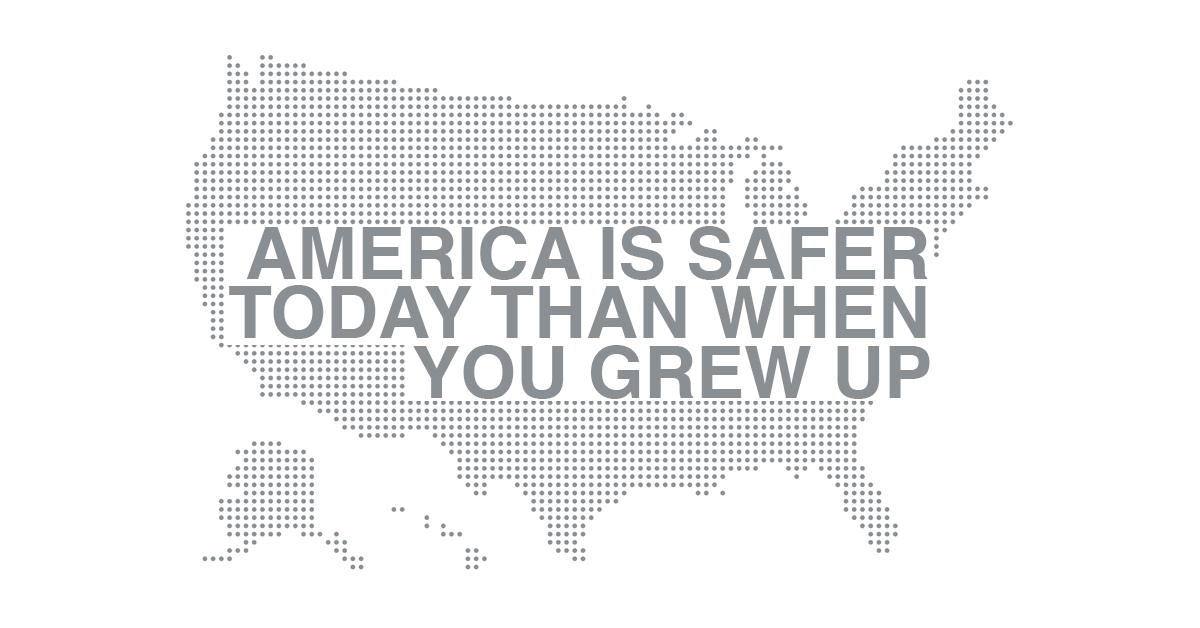 America is Safer Today Than When You Grew Up